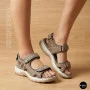 Спортивні жіночі босоніжки на липучках Allsy 208361 60874-6 Lonza BEIGE 6125