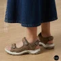 Спортивні жіночі босоніжки на липучках Allsy 208361 60874-6 Lonza BEIGE 6125