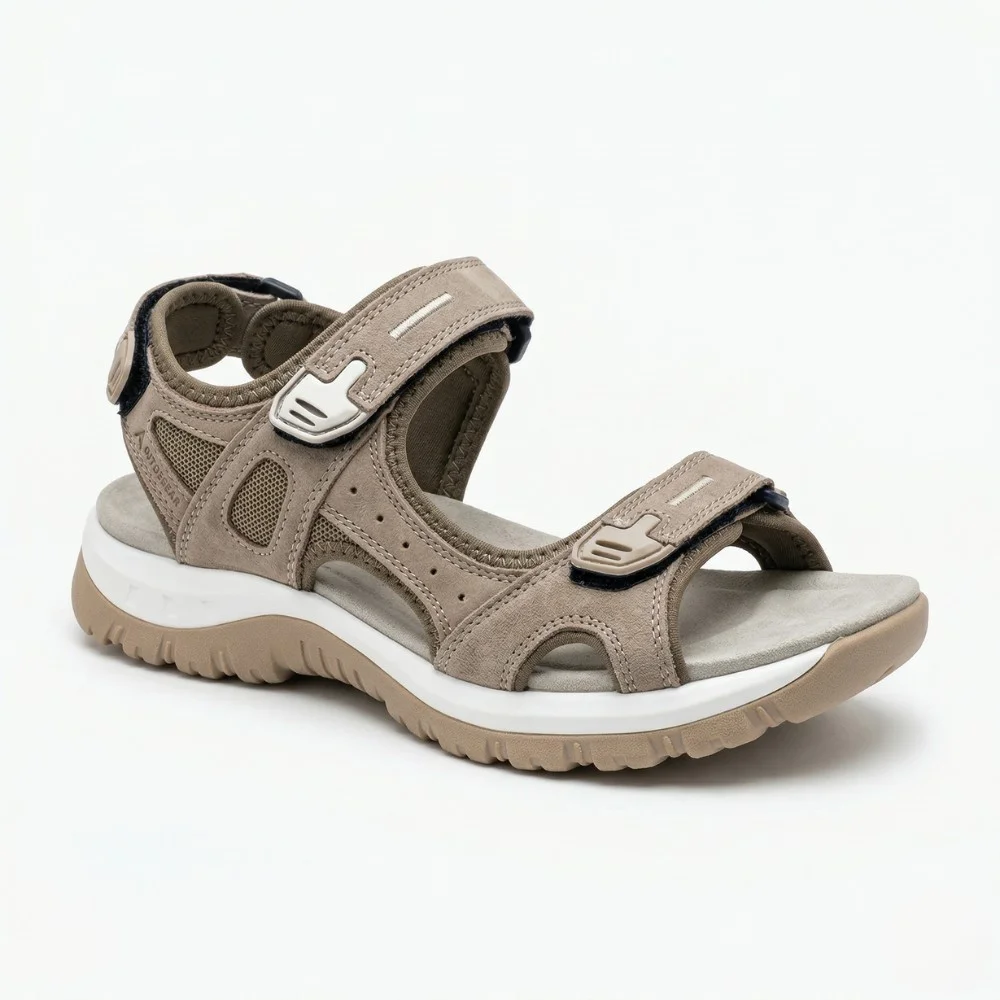 Спортивні жіночі босоніжки на липучках Allsy 208361 60874-6 Lonza BEIGE 6125