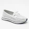Жіночі білі шкіряні мокасини з перфорацією Allsy 207258 A09-7721-1 WHITE lonza 207259 6126 з комфортним шнурівкою