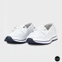 Women's White Leather Perforated Moccasins with Comfortable Lace-up