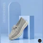 Жіночі сірі шкіряні мокасини з перфорацією Allsy Lonza 207262 A09-7721-4 GREY 207263 6127