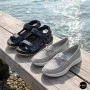 Жіночі сірі шкіряні мокасини з перфорацією Allsy Lonza 207262 A09-7721-4 GREY 207263 6127
