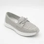 Жіночі сірі шкіряні мокасини з перфорацією Allsy Lonza 207262 A09-7721-4 GREY 207263 6127