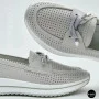 Жіночі сірі шкіряні мокасини з перфорацією Allsy Lonza 207262 A09-7721-4 GREY 207263 6127