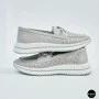 Жіночі сірі шкіряні мокасини з перфорацією Allsy Lonza 207262 A09-7721-4 GREY 207263 6127