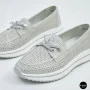 Жіночі сірі шкіряні мокасини з перфорацією Allsy Lonza 207262 A09-7721-4 GREY 207263 6127