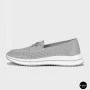 Жіночі сірі шкіряні мокасини з перфорацією Allsy Lonza 207262 A09-7721-4 GREY 207263 6127