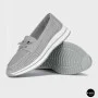 Жіночі сірі шкіряні мокасини з перфорацією Allsy Lonza 207262 A09-7721-4 GREY 207263 6127