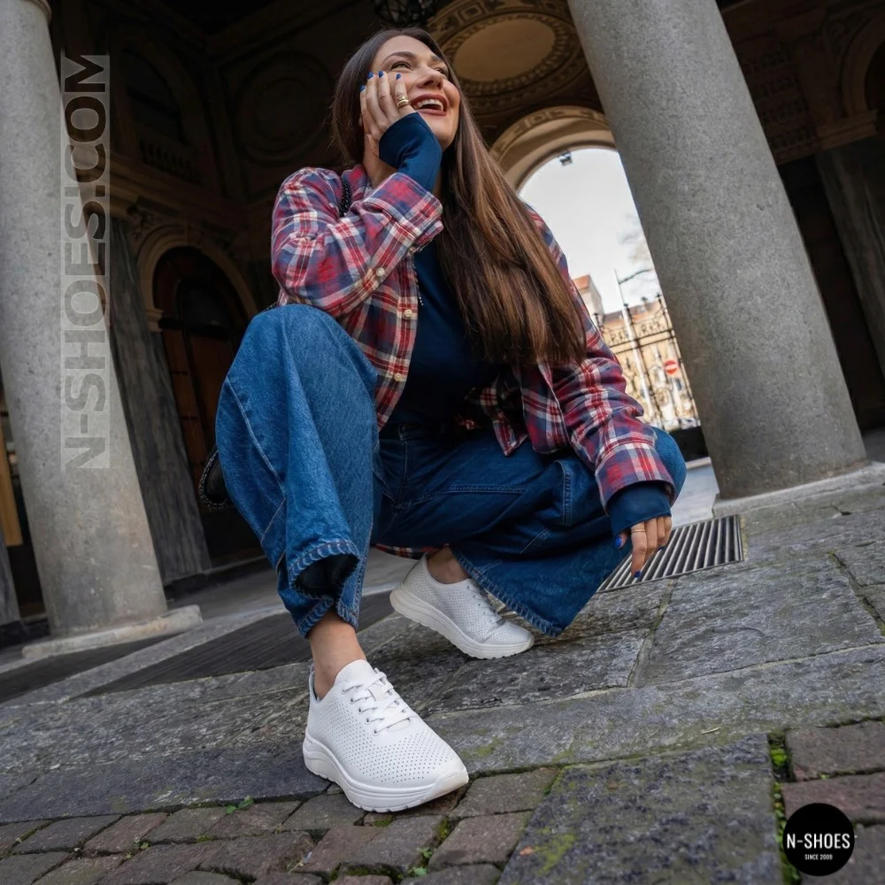 Шкіряні перфоровані мокасини Allsy 207096 Q1-003-010 Lonza WHITE AY 2026 6128