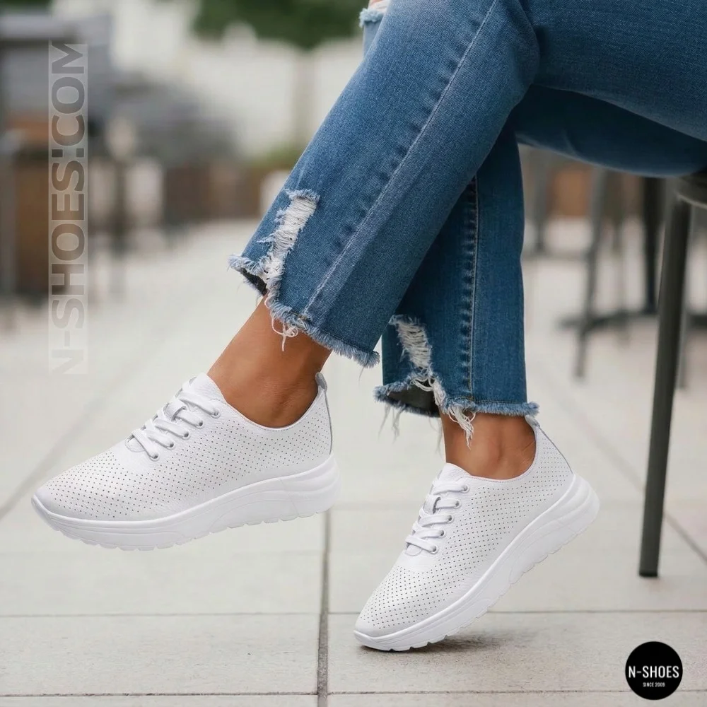 Шкіряні перфоровані мокасини Allsy 207096 Q1-003-010 Lonza WHITE AY 2026 6128