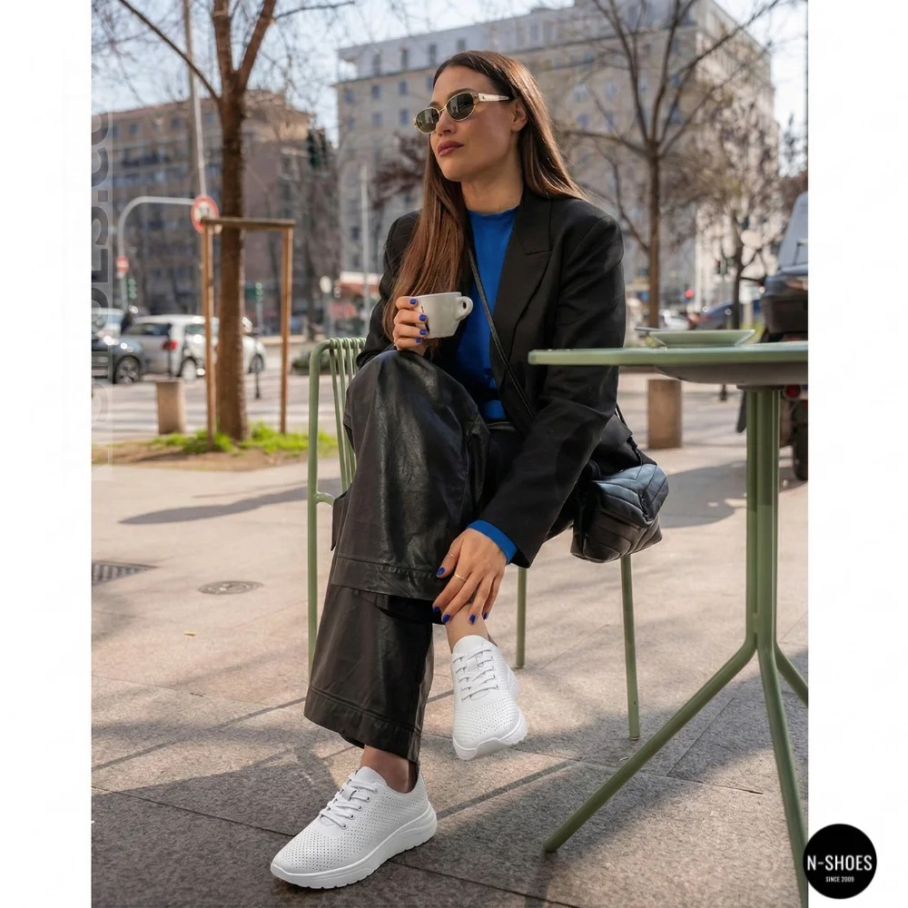 Шкіряні перфоровані мокасини Allsy 207096 Q1-003-010 Lonza WHITE AY 2026 6128