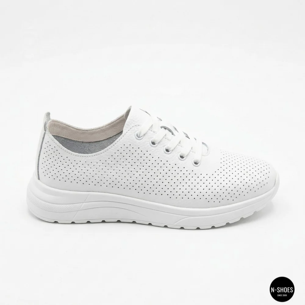 Шкіряні перфоровані мокасини Allsy 207096 Q1-003-010 Lonza WHITE AY 2026 6128