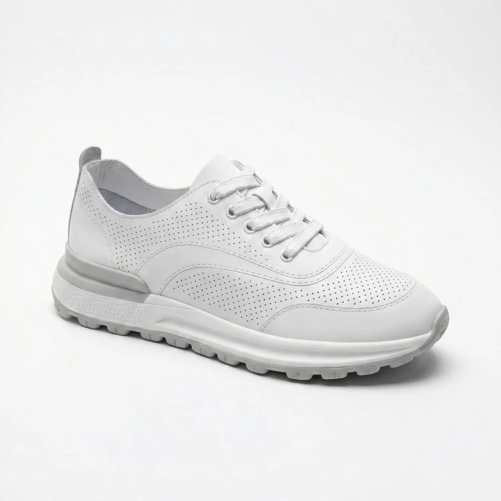 Шкіряні мокасини Allsy 207105 Q1-018-010 WHITE lonza 207106 2026 6129 з перфорацією