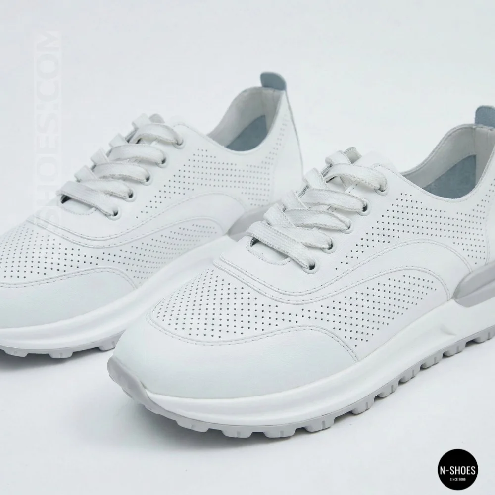 Шкіряні мокасини Allsy 207105 Q1-018-010 WHITE lonza 207106 2026 6129 з перфорацією