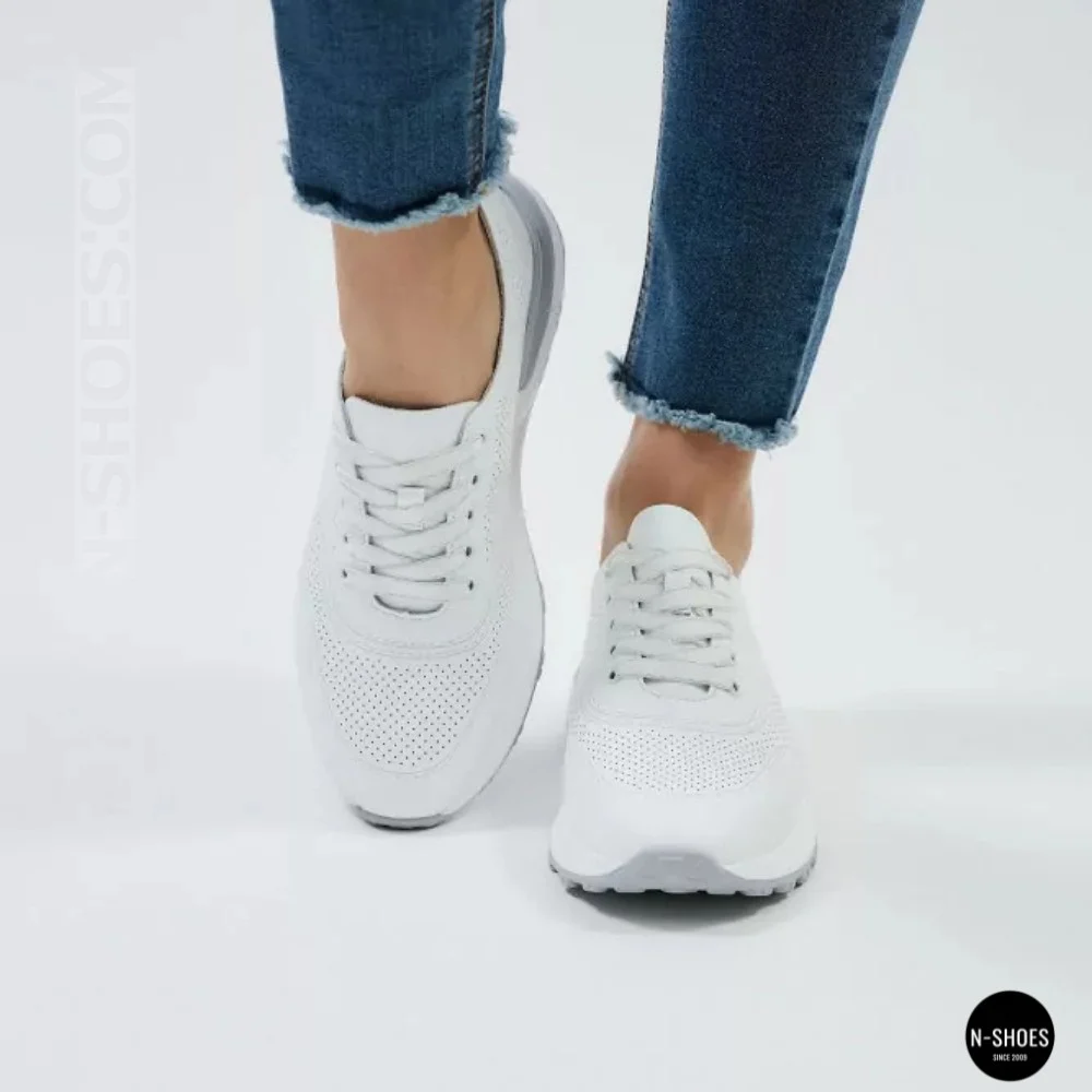 Шкіряні мокасини Allsy 207105 Q1-018-010 WHITE lonza 207106 2026 6129 з перфорацією