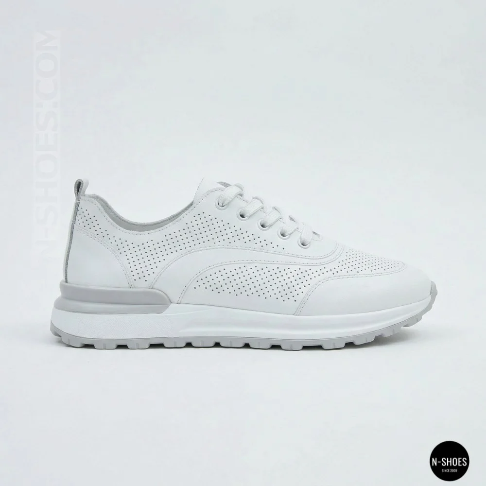 Шкіряні мокасини Allsy 207105 Q1-018-010 WHITE lonza 207106 2026 6129 з перфорацією