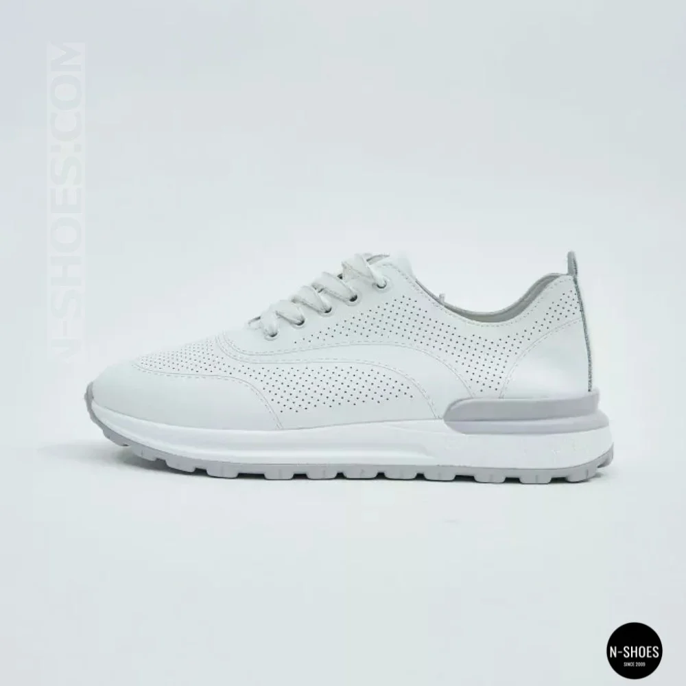 Шкіряні мокасини Allsy 207105 Q1-018-010 WHITE lonza 207106 2026 6129 з перфорацією