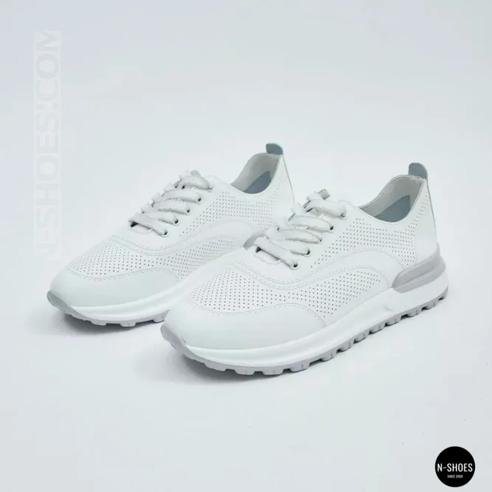 Шкіряні мокасини Allsy 207105 Q1-018-010 WHITE lonza 207106 2026 6129 з перфорацією