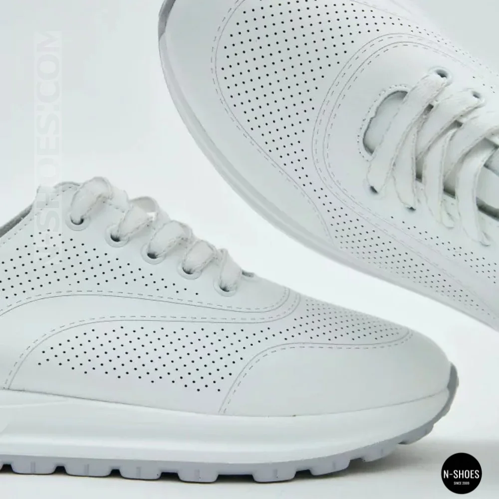 Шкіряні мокасини Allsy 207105 Q1-018-010 WHITE lonza 207106 2026 6129 з перфорацією