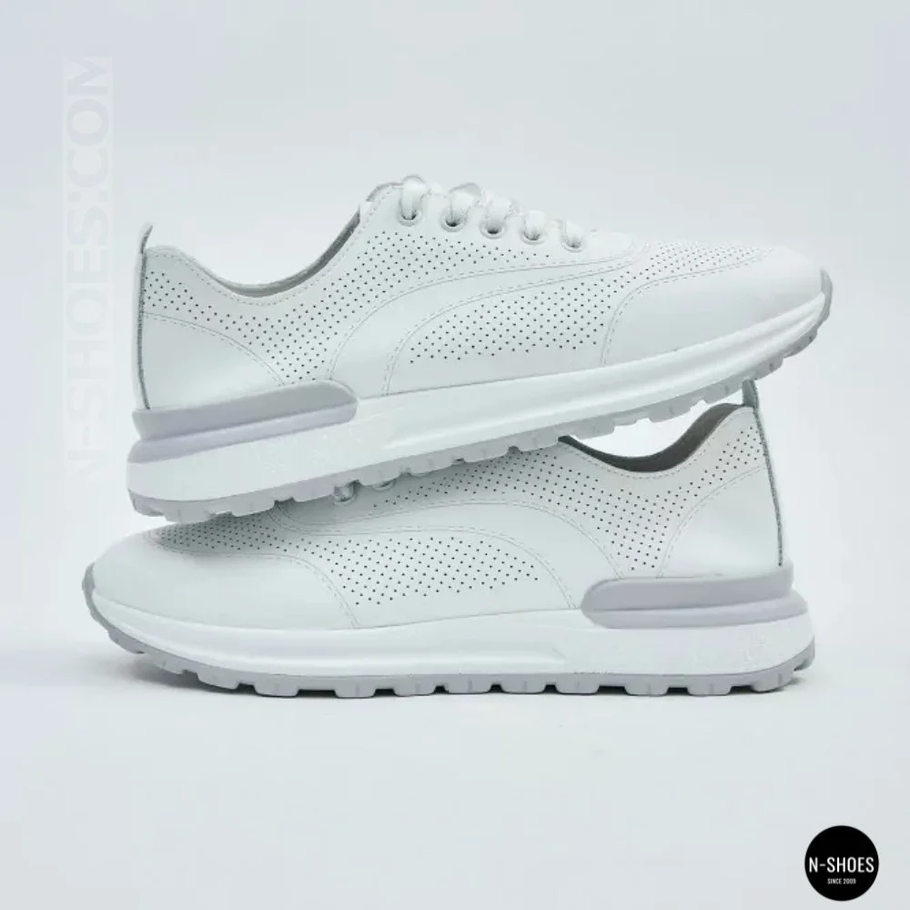 Шкіряні мокасини Allsy 207105 Q1-018-010 WHITE lonza 207106 2026 6129 з перфорацією