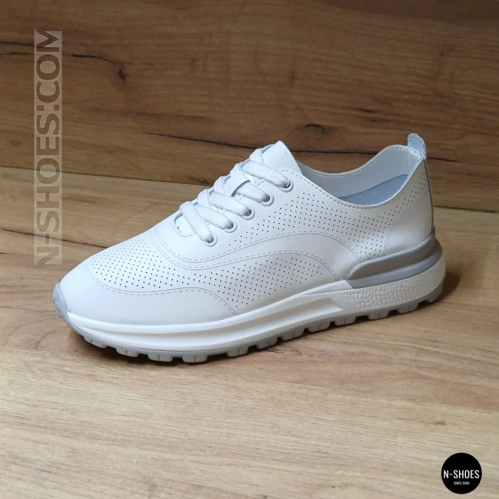 Шкіряні мокасини Allsy 207105 Q1-018-010 WHITE lonza 207106 2026 6129 з перфорацією