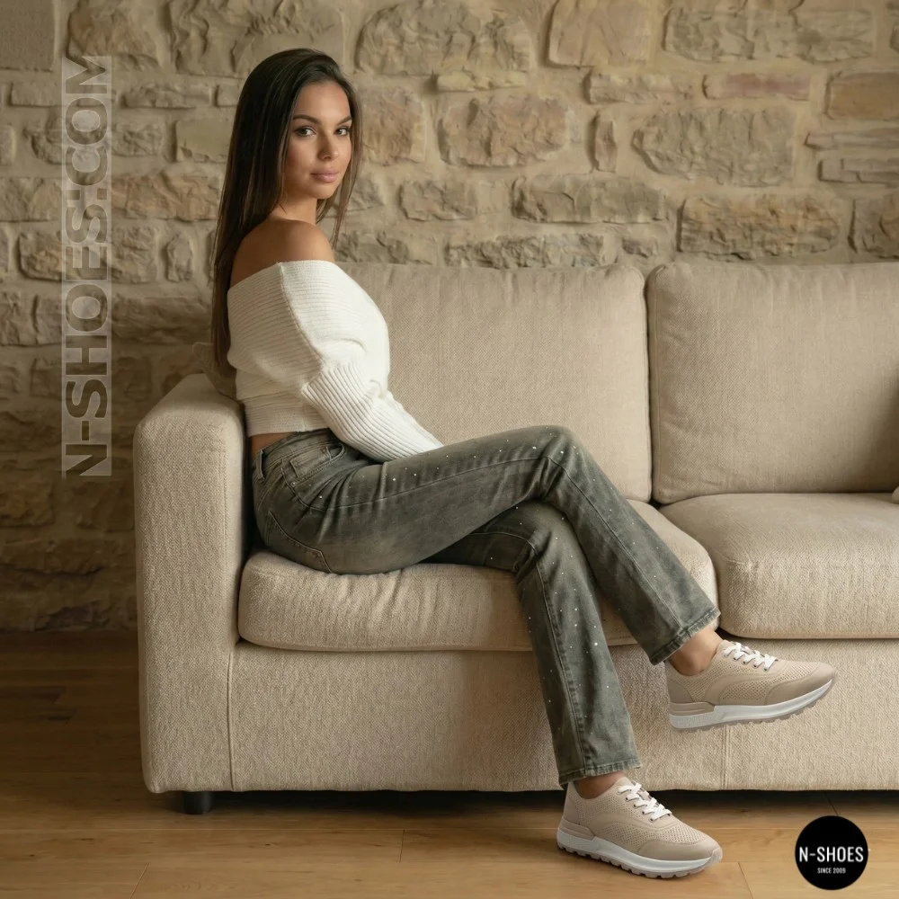 Beige Perforated Loafers Allsy 207108 Q1-018-011 Lonza 207110 BEIGE AY 6130