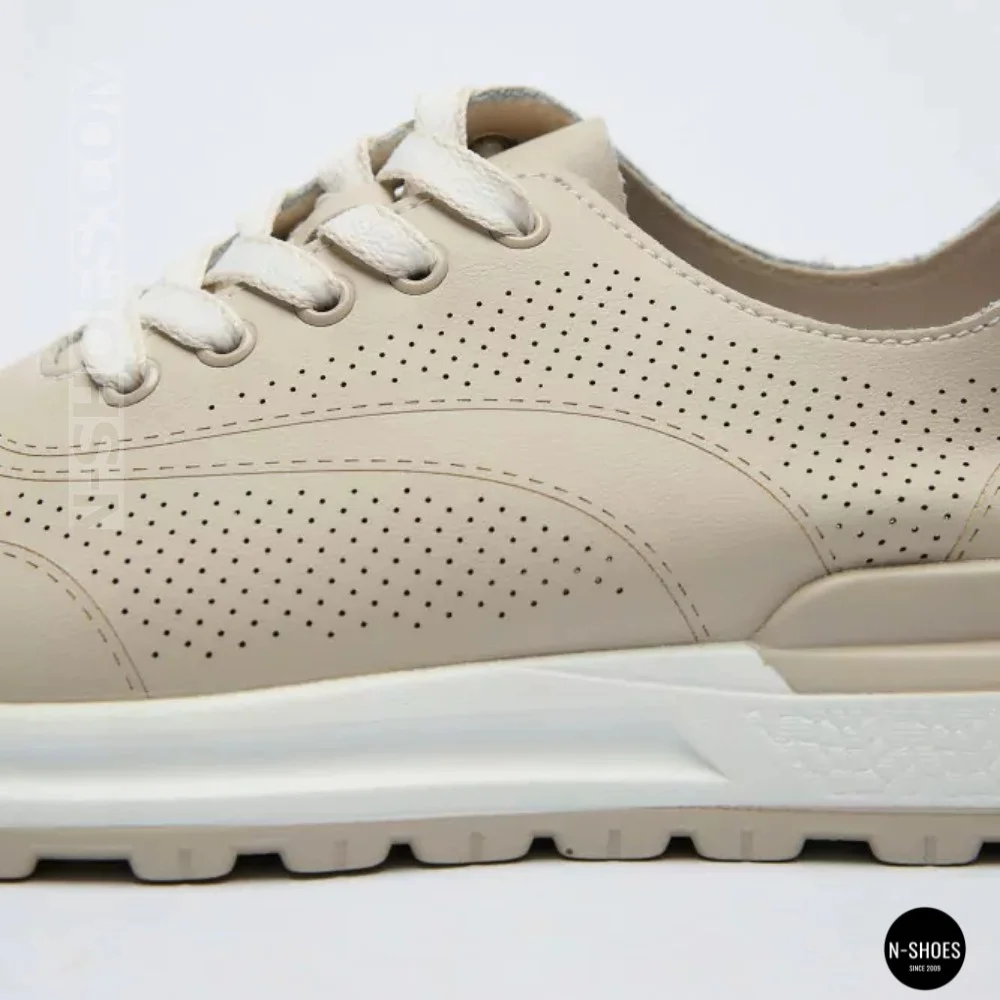 Beige Perforated Loafers Allsy 207108 Q1-018-011 Lonza 207110 BEIGE AY 6130