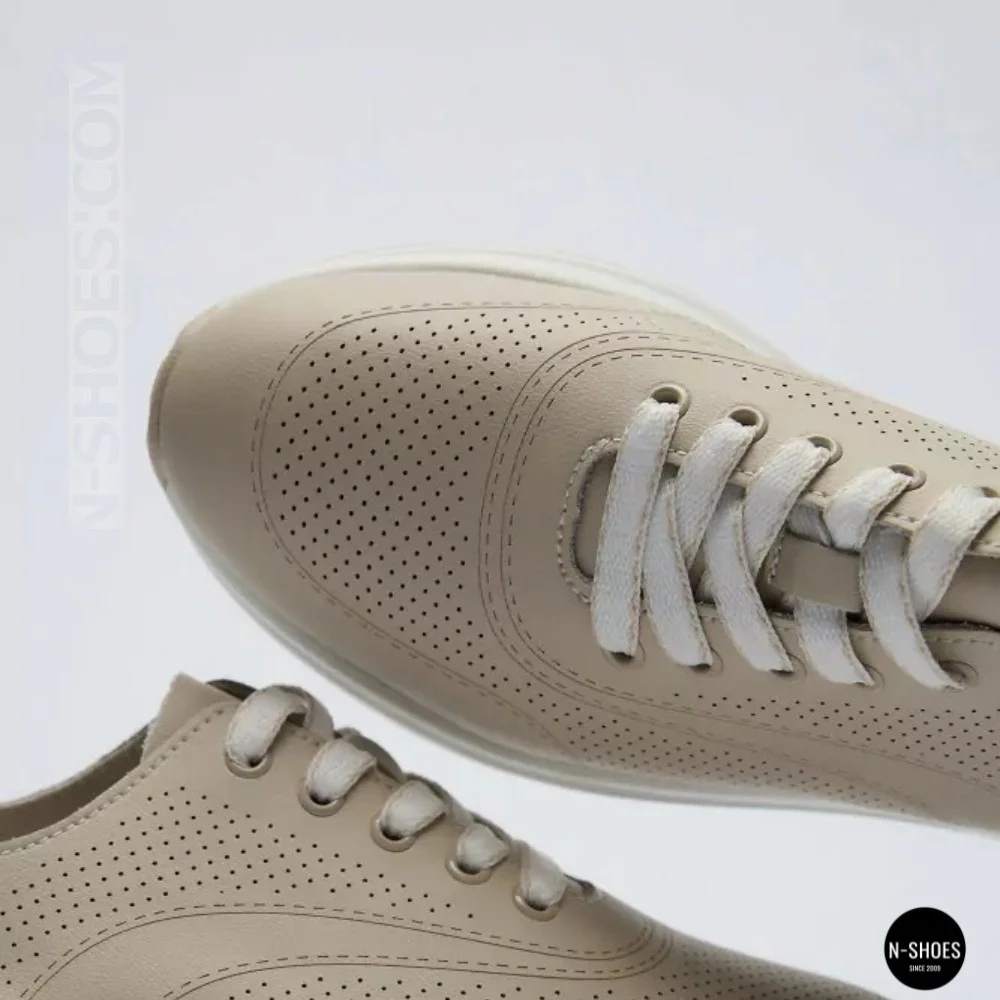 Beige Perforated Loafers Allsy 207108 Q1-018-011 Lonza 207110 BEIGE AY 6130