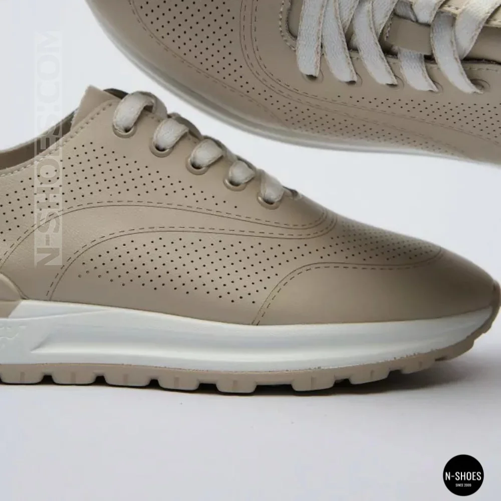 Beige Perforated Loafers Allsy 207108 Q1-018-011 Lonza 207110 BEIGE AY 6130