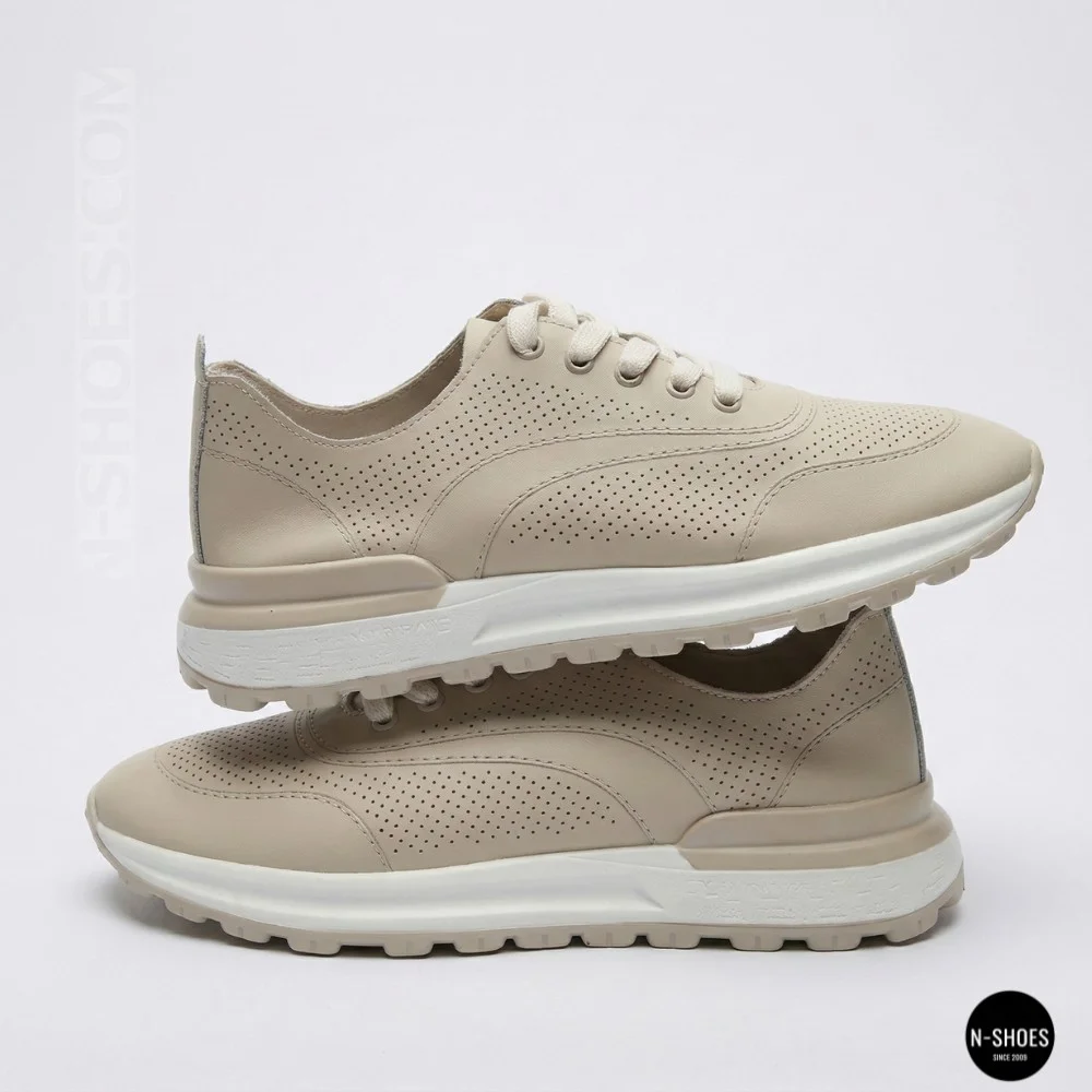 Beige Perforated Loafers Allsy 207108 Q1-018-011 Lonza 207110 BEIGE AY 6130