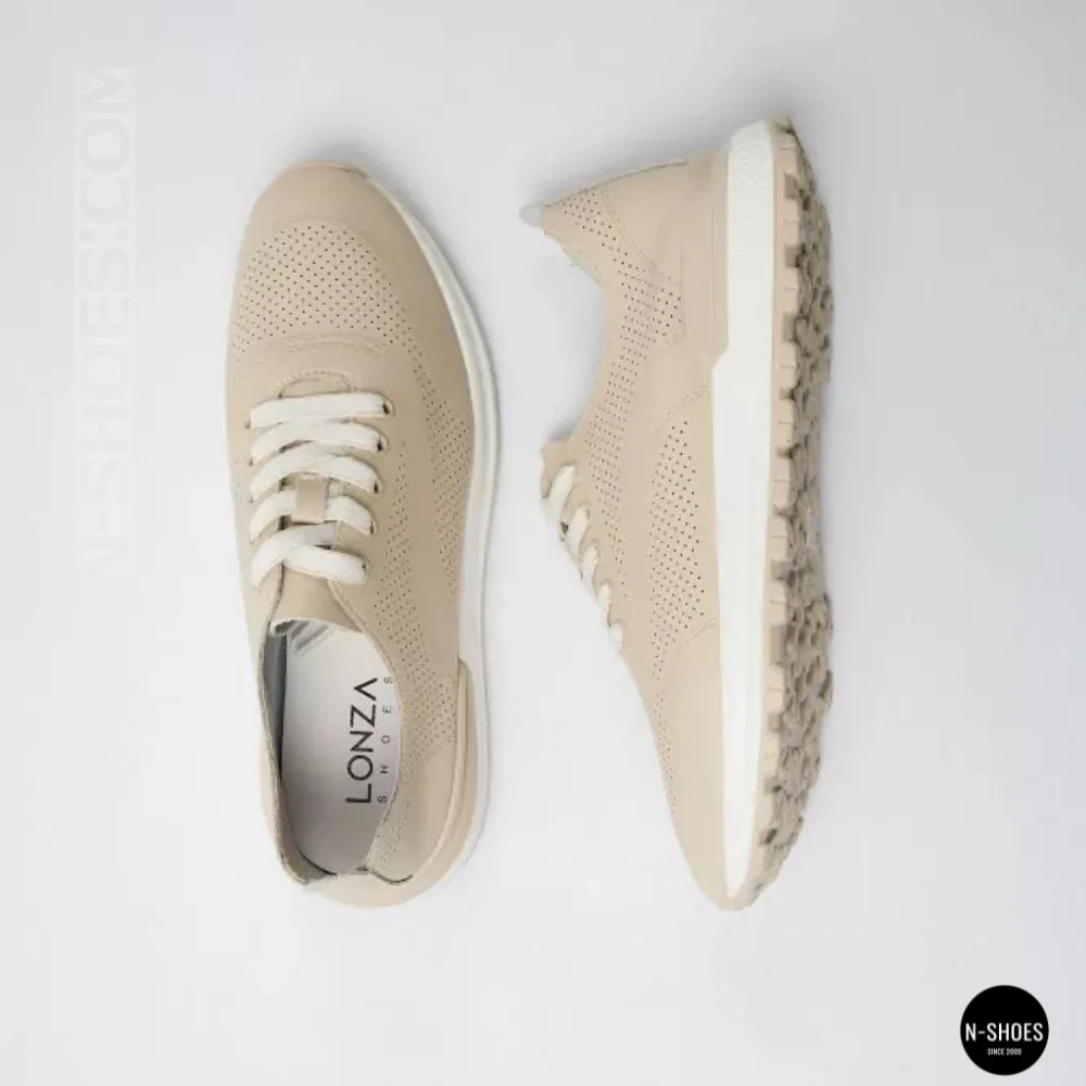 Beige Perforated Loafers Allsy 207108 Q1-018-011 Lonza 207110 BEIGE AY 6130