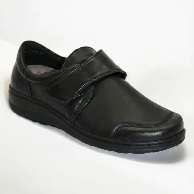 Women's black Velcro shoes Axel 1705 Czarny-Stretch 6134-5895 a Polish factory