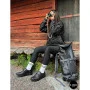 Жіночі шкіряні туфлі Axel 1705 Czarny-Stretch 6134-5895 на липучці з анатомічною устілкою