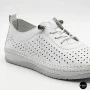 Білі шкіряні мокасини з перфорацією Anna Lucci 211808 1800 white lonza 214365 AP 6139 від турецького виробника