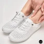 Білі шкіряні мокасини з перфорацією Anna Lucci 211808 1800 white lonza 214365 AP 6139 від турецького виробника