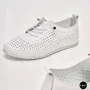 Білі шкіряні мокасини з перфорацією Anna Lucci 211808 1800 white lonza 214365 AP 6139 від турецького виробника