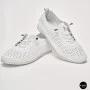 Білі шкіряні мокасини з перфорацією Anna Lucci 211808 1800 white lonza 214365 AP 6139 від турецького виробника