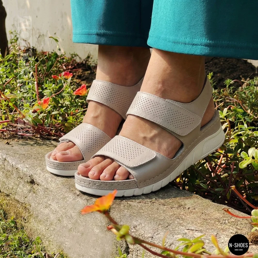 Comfort Leather Platform Sandals Allsy & Lonza (Ecco Flowt Style)