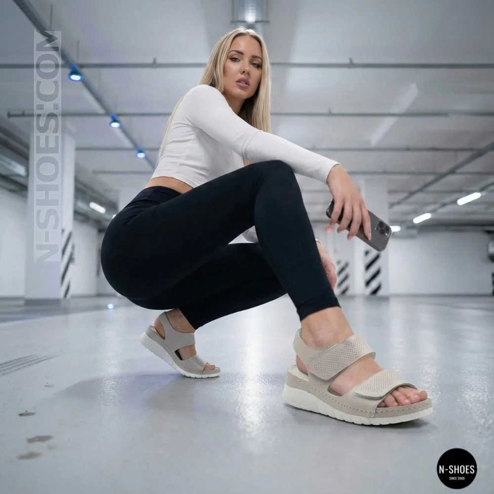 Comfort Leather Platform Sandals Allsy & Lonza (Ecco Flowt Style)