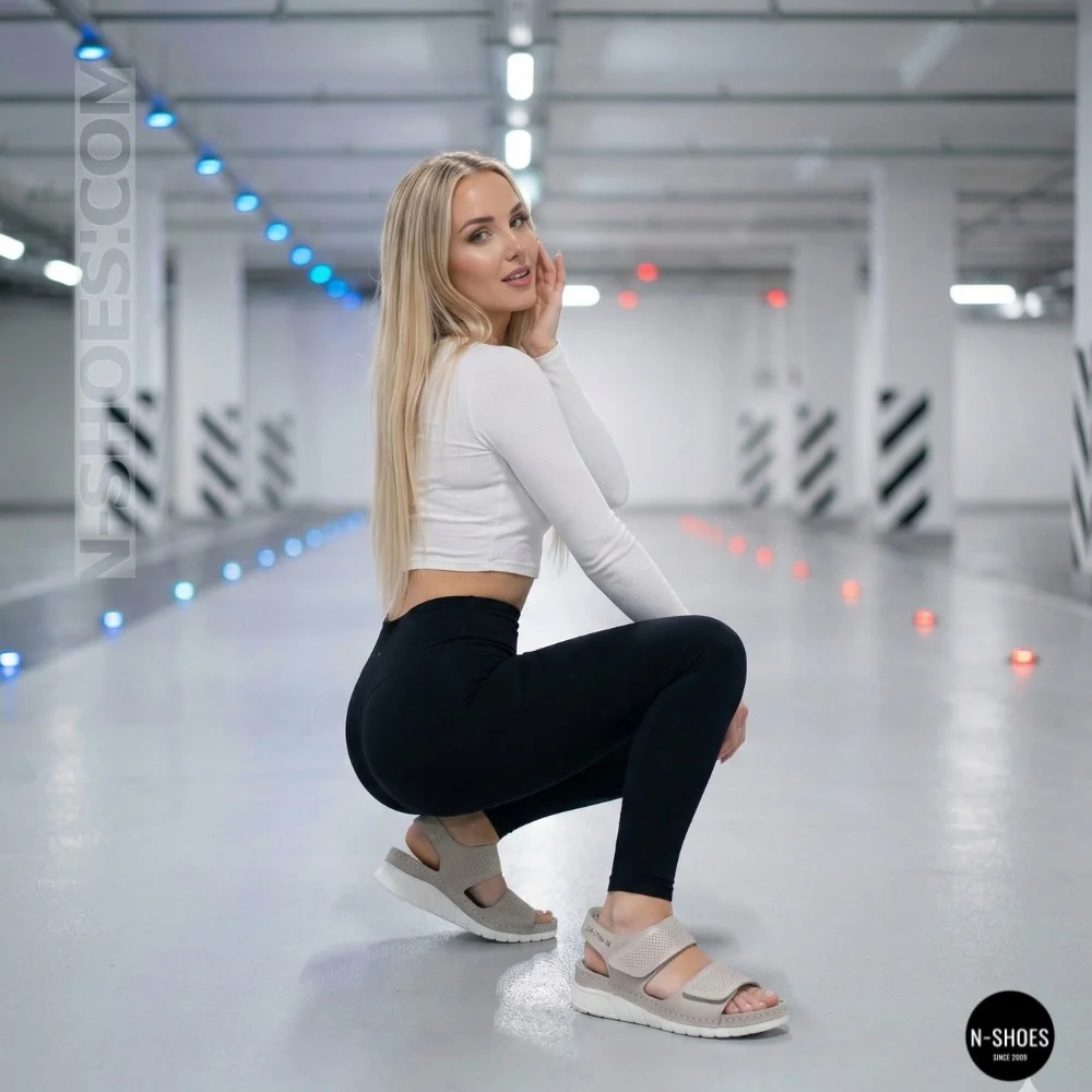 Comfort Leather Platform Sandals Allsy & Lonza (Ecco Flowt Style)