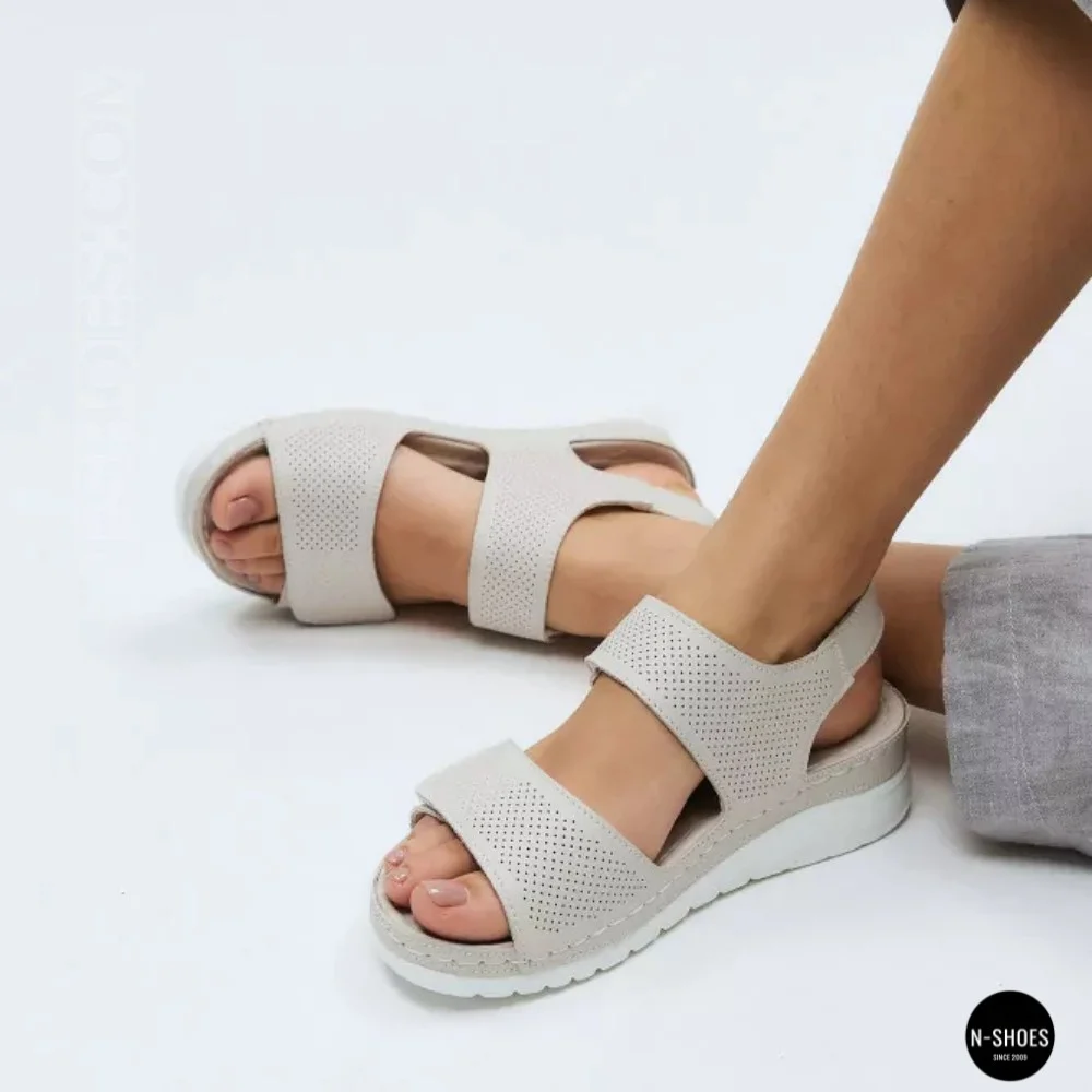 Comfort Leather Platform Sandals Allsy & Lonza (Ecco Flowt Style)