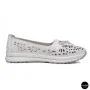 Women's White Perforated Leather Moccasins Allsy 208174 l2-5273-1 lonza white AY 6143