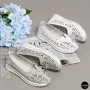 Women's White Perforated Leather Moccasins Allsy 208174 l2-5273-1 lonza white AY 6143