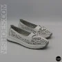 Women's White Perforated Leather Moccasins Allsy 208174 l2-5273-1 lonza white AY 6143