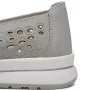 Women's Grey Leather Perforated Moccasins Allsy 208175 l2-5273-5 lonza grey AY 6144