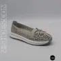 Women's Grey Leather Perforated Moccasins Allsy 208175 l2-5273-5 lonza grey AY 6144