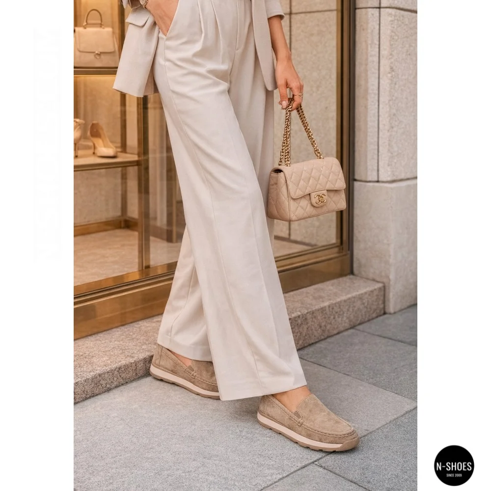 Жіночі замшеві лофери Allsy 208210 5-056993-28 6145 у стилі Santoni