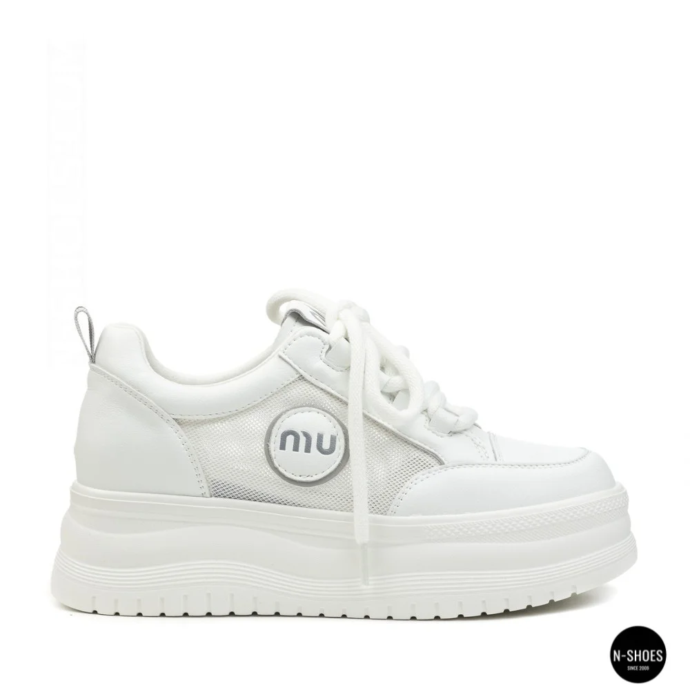 Allsy 207391 f6808-5 White-Grey Platform Sneakers