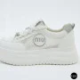 Allsy 207391 f6808-5 White-Grey Platform Sneakers
